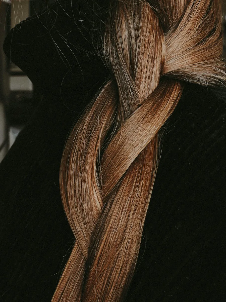 Braided hair, close up texture